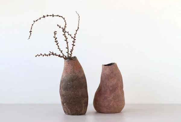 Decorative and functional stoneware vases